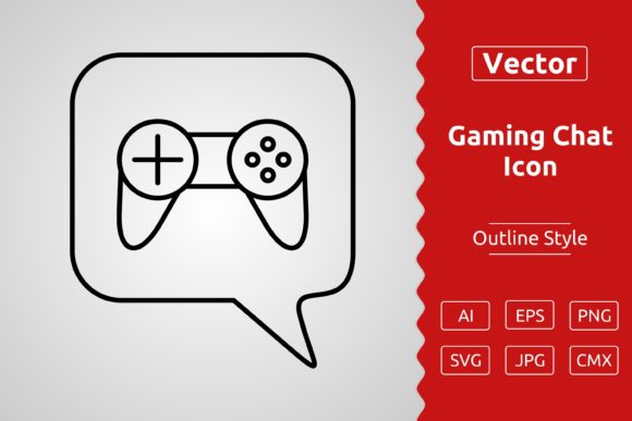 Explore Vector Gaming Chat Outline Icons