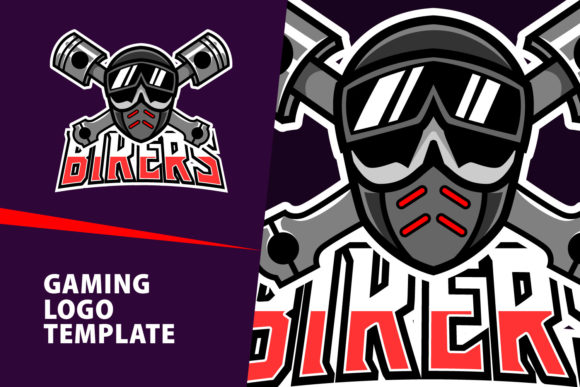 The Bikers Mascot Gaming Logo Design: Your Ready-to-Roll Brand Identity